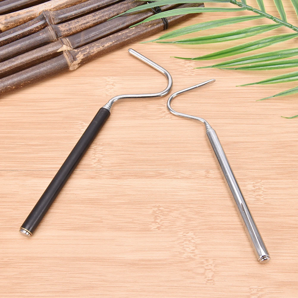 Extendable Pin Hook Telescopic Stainless Steel Snake Reptiles Capture Hook Reptile Catcher Retractable Snakes Catching Tool reptile catcher