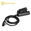 EARMOR Tactical PTT Tactical Headset Button activated push-to-talk PTT adapter M51 and AUX radio interface KENWOOD 1
