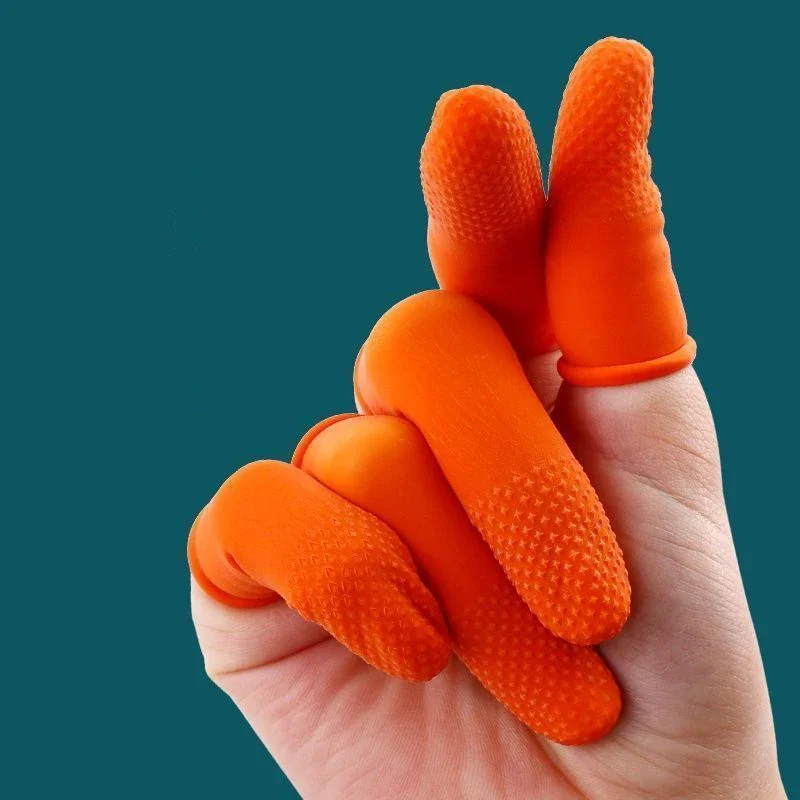 10-200pcs Fingertips Protector Gloves Disposable Finger Cot Rubber Non-slip Fingertips Protector Cover Industry Tools S/M/L
