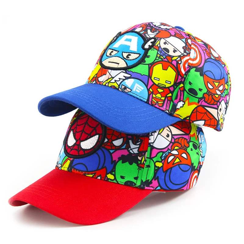 New Cartoon Disney Spiderman Cap For Kids Marvel Printing Baby Baseball Caps Boys Girls Hip Hop Sun Hats Spring Autumn Child Hat 6