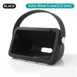 Portable Silicone Protective Case with Handle Strap for Echo Show 5 (All Generations) (SH5 case 1 2 B)