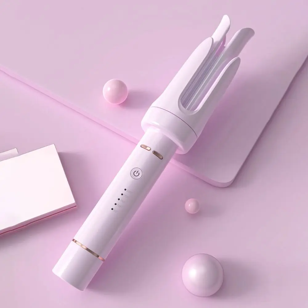Portable Design 2-in-1 Waver Hair Curling Iron 32mm Barrel Size Anti-Tangle Technology Automatic Rotating Hair Curler