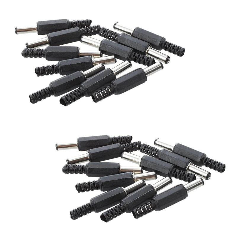 

20 X Black Plastic Cover 2.1X5.5Mm Male DC Power Plug Jack Connector