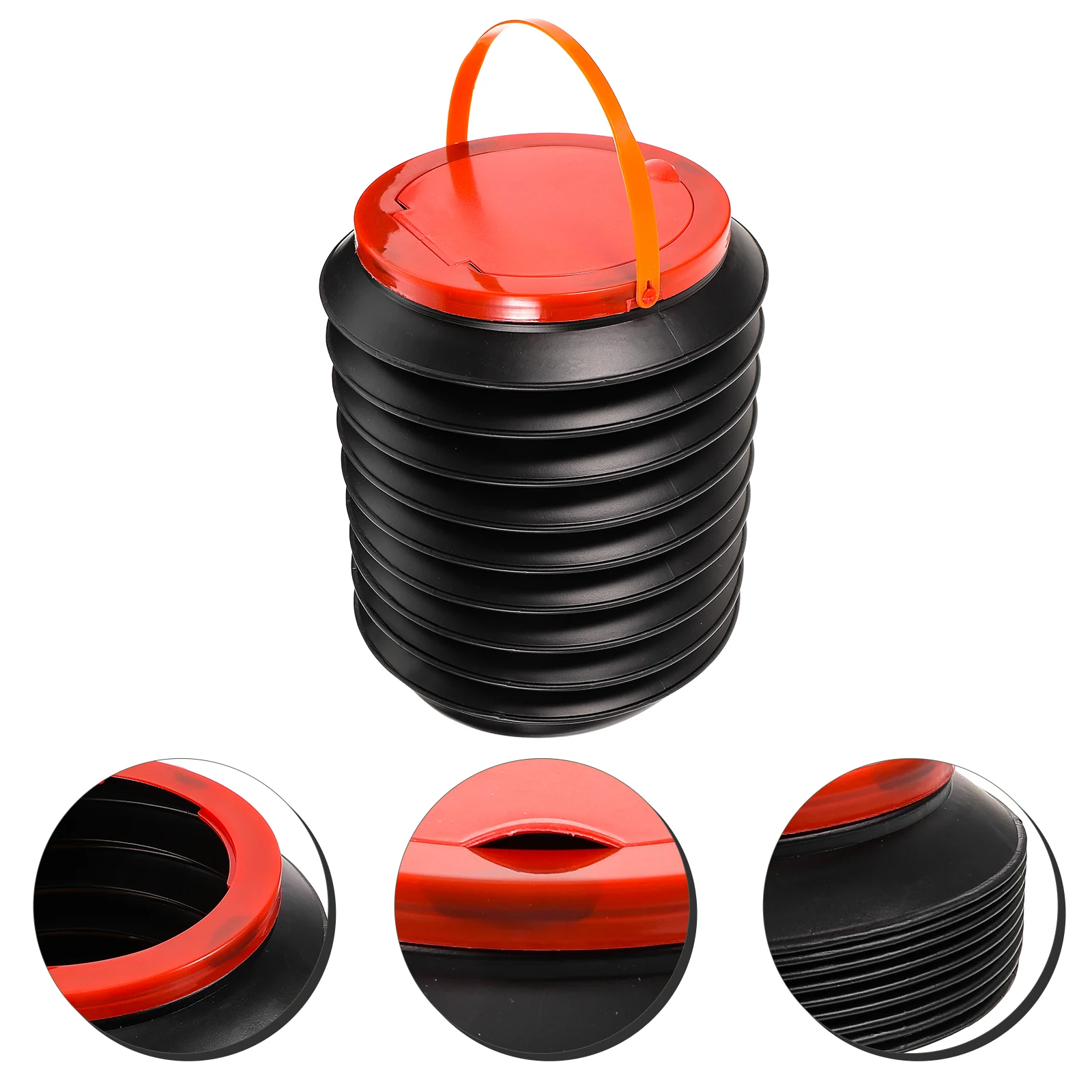 

Collapsible Water Fishing Bucket Car washing Bucket multiuse Garbage Collapsible Storage jug with Lid portable Camping tool (4L)