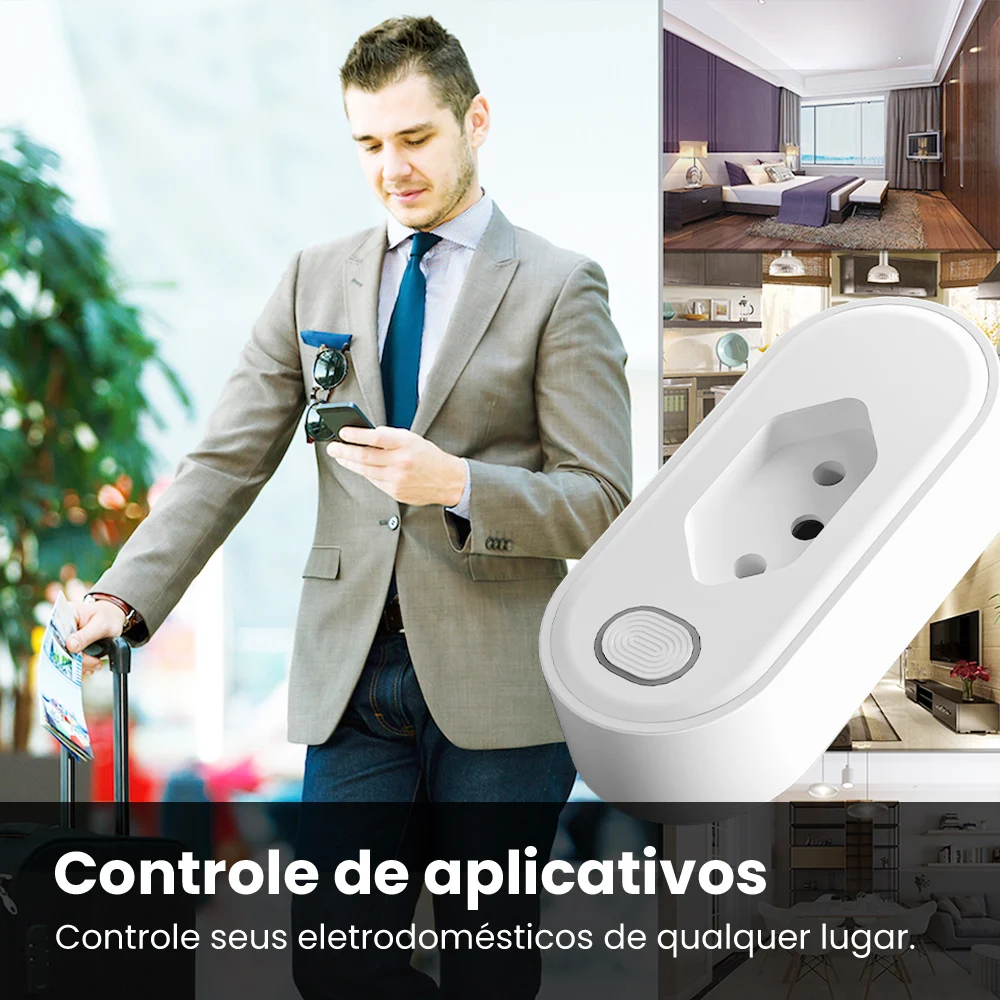 AVATTO-Plugue Wi-Fi Tuya Brasil com Monitor de Alimentação, 20A, 16A,  Aplicativo Smart Life, Controle Remoto, Tomada Inteligente, Funciona para o  Google Home, Alexa
