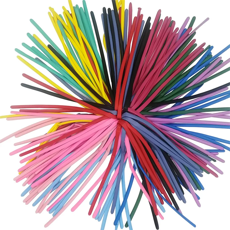 thumbnail image 1 of 10/20/50 piezas de globos de látex con forma de tira larga y engrosada mágica para decoración de fiestas de cumpleaños y bodas, 1 of 5