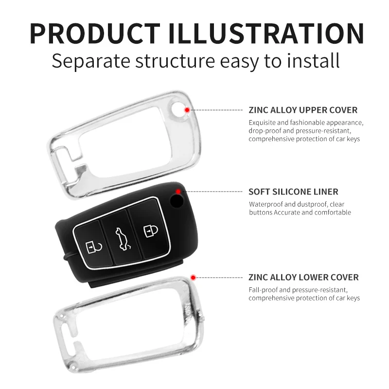 Portachiavi-con-copertura-a-distanza-per-auto-in-metallo-Fob-per-Audi-A1-A3-8P-8L.jpg Portachiavi con copertura a distanza per auto in metallo Fob per Audi A1 A3 8P 8L A4 A5 B6 B7 A6 A7 C5 C6 4F Q3 Q5 Q7 Q8 TT S3 S4 S6 RS accessori - Portachiavi con copertura a distanza per auto in metallo Fob per Audi A1 A3 8P 8L