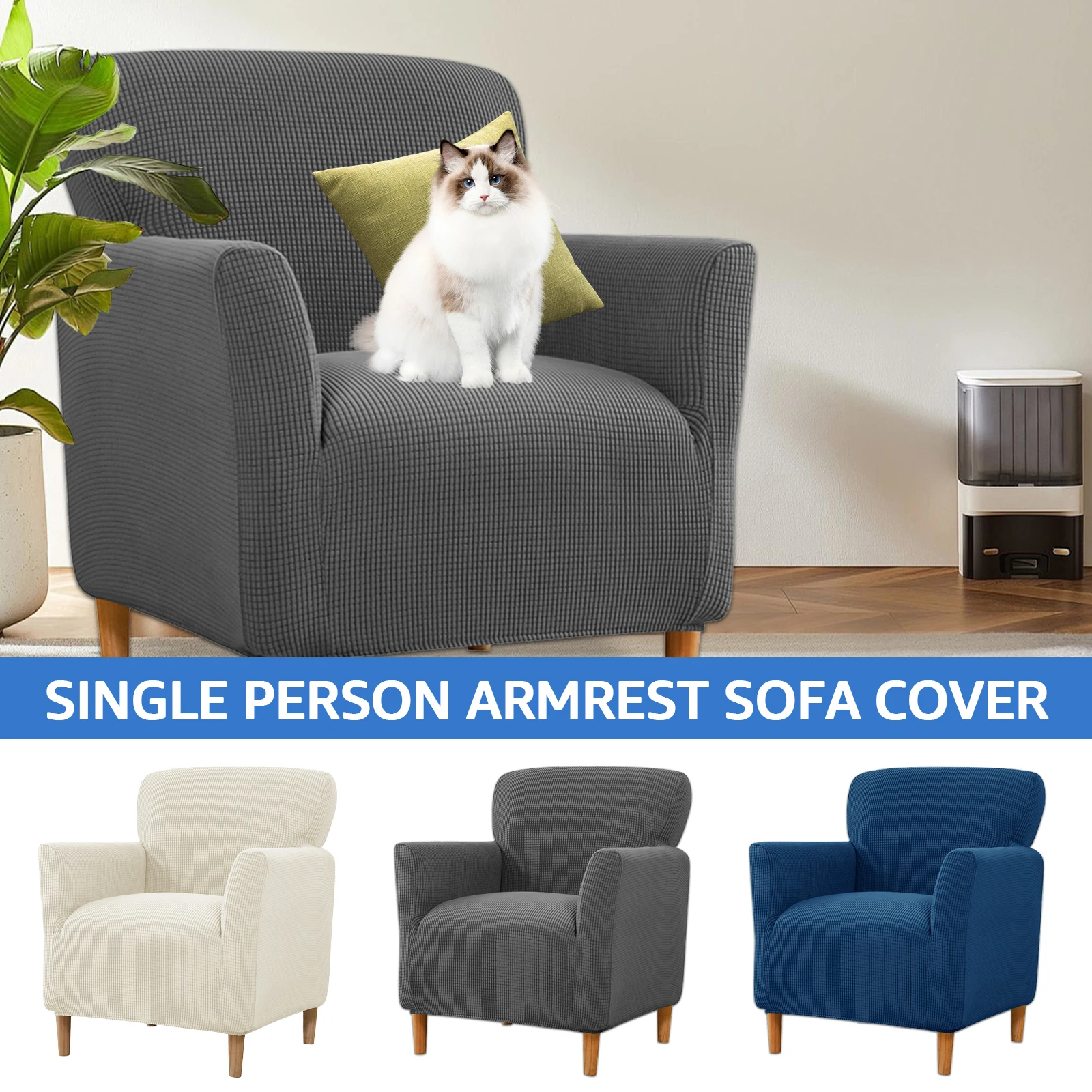 

Armchair Slipcover Armchair Cover Polyester Stretch Chair Covers Banquet Armchair Protector All-Round Protection Armchair Sofa