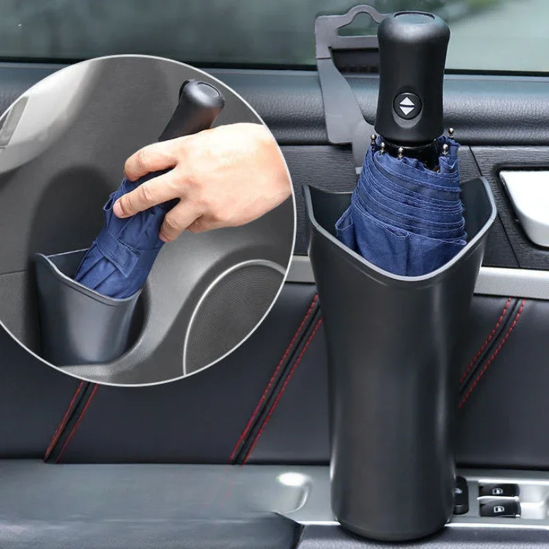 Multi-functional Car Umbrella Holder Hanging Bin Back Seat Trash Can Storage Waterproof Umbrella Holder Car Interior Accessories