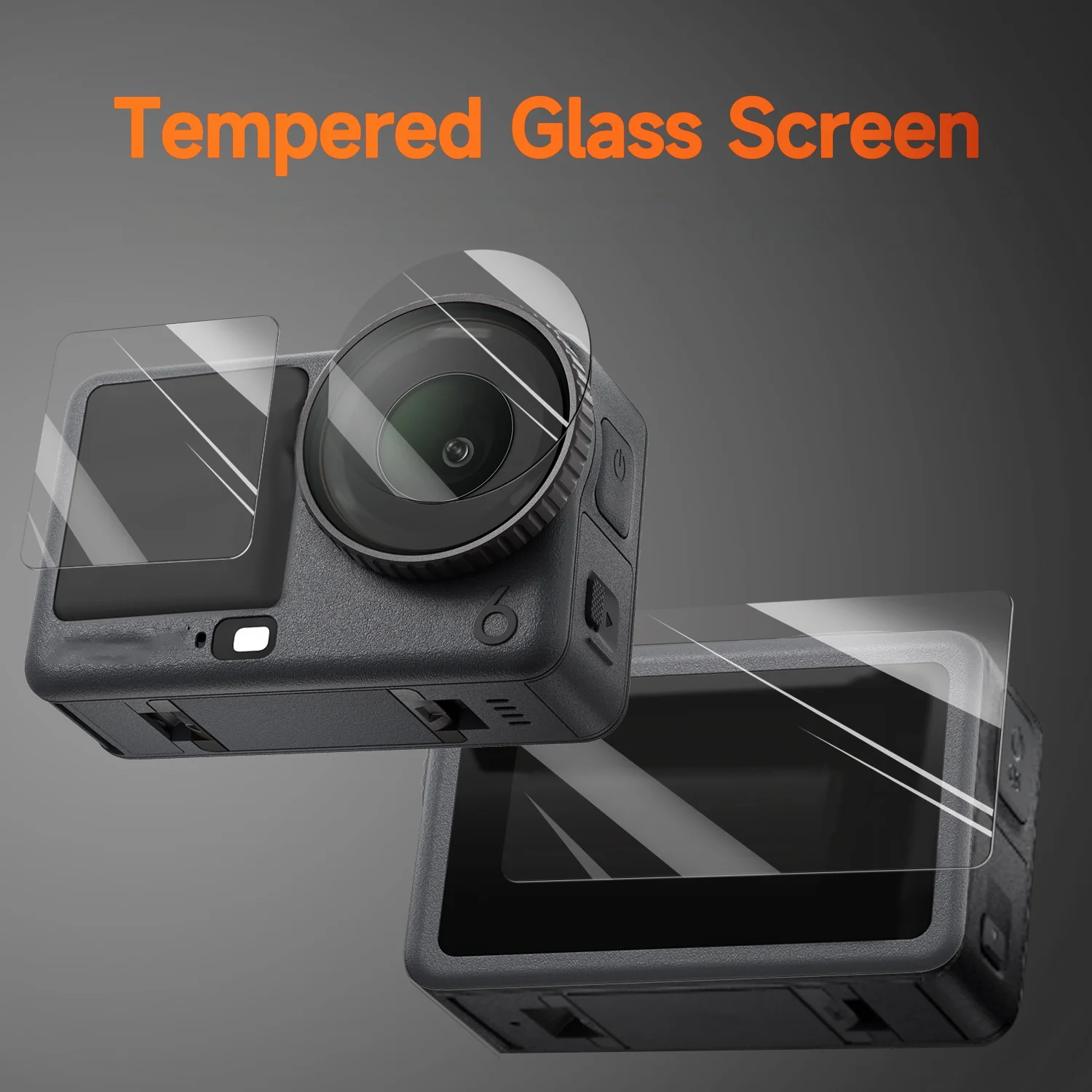 Einfach zu installierender Displayschutz aus gehärtetem Glas für DJI Osmo Action 6 Kameraobjektiv, ultraklarer Film für DJI Action6 Zubehör – Detail 2