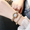 Women Watches Small Square Watch Female Watch Diamond Small Spiral Crown Quartz Watch Casual Simple Temperament for Women Watch 4