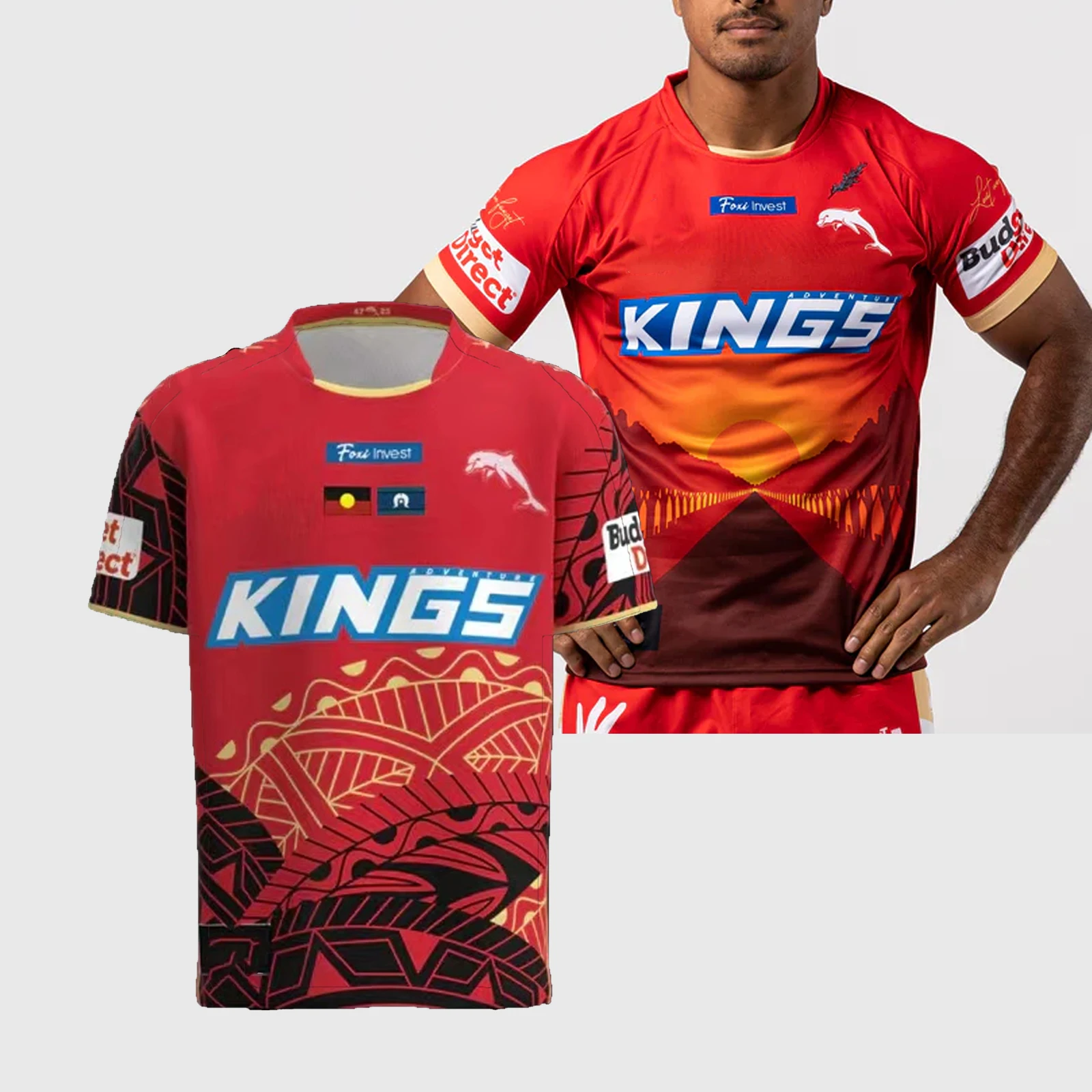 

2023 Dolphins Men's Indigenous/ANZAC Rugby Jersey S-5XL