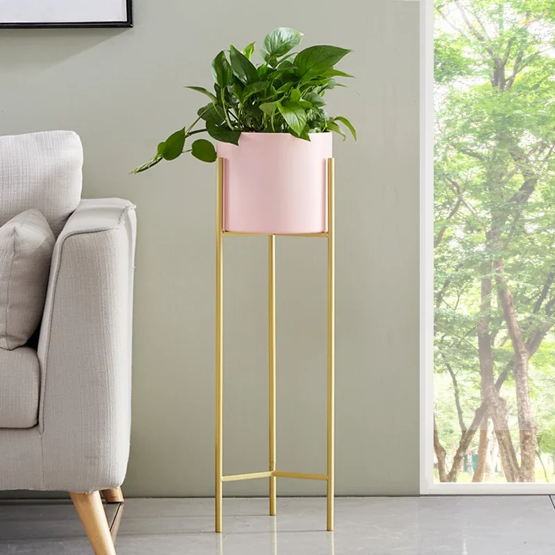 Indoor Veranda Shelf Book Case Iron Rack Shelf Display Plant Holder Stands Support Pots Floating Flowerbed Plant Accessories
