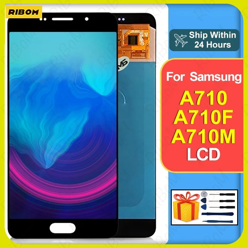 

New 5.5" AMOLED For Samsung Galaxy A710 LCD A710F Display Touch Screen For Samsung A710F/DS A710M/DS A7 2016