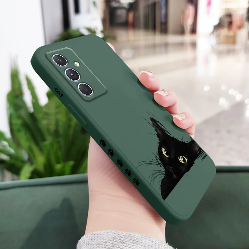 Sleek Cold Black Cat Phone Case