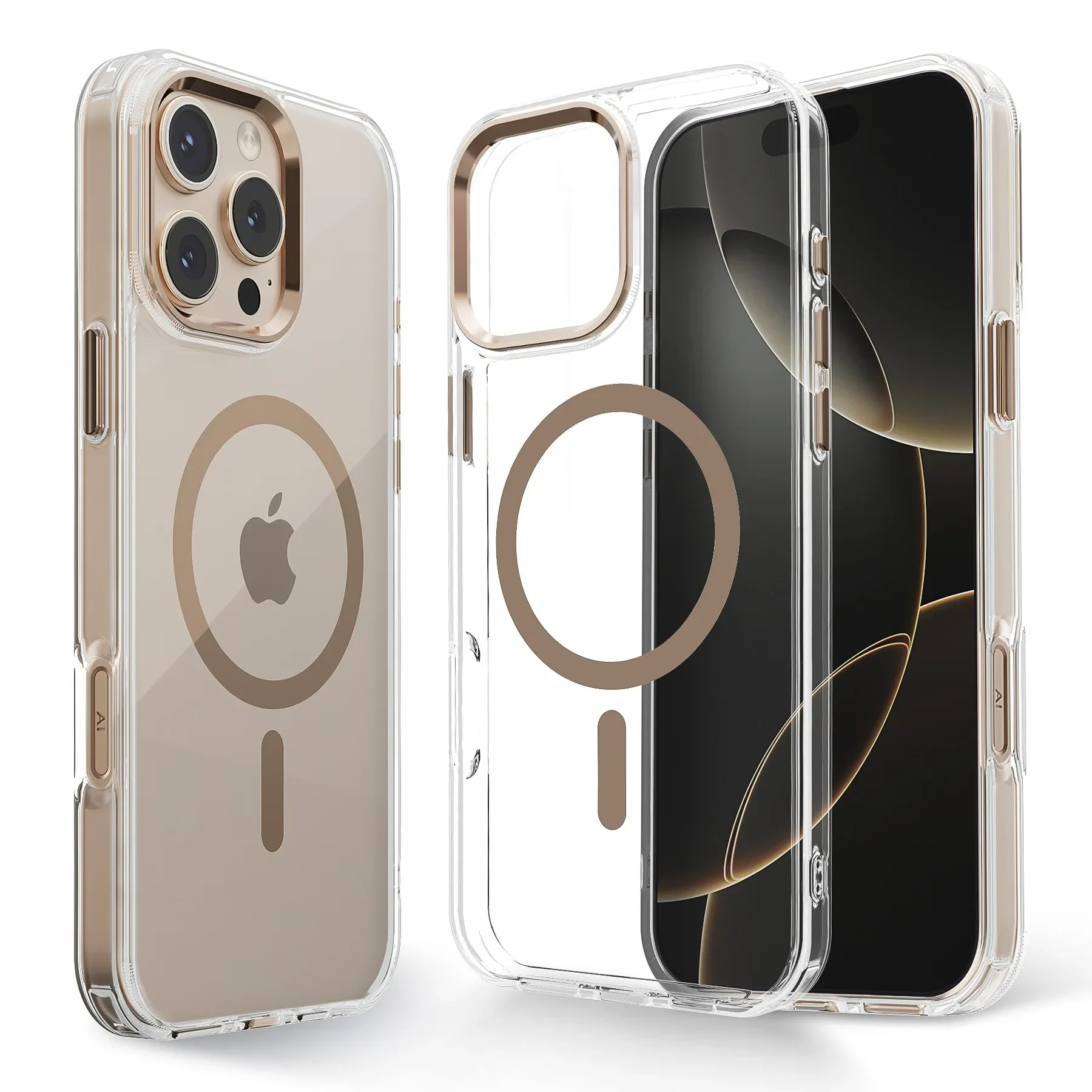 Luxury Magnetic Clear Case with Magsafe Compatibility - Shockproof & Transparent Cover