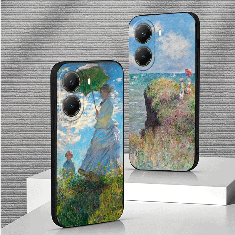 Soft Phone Case with Claude Monet Oil Painting Design