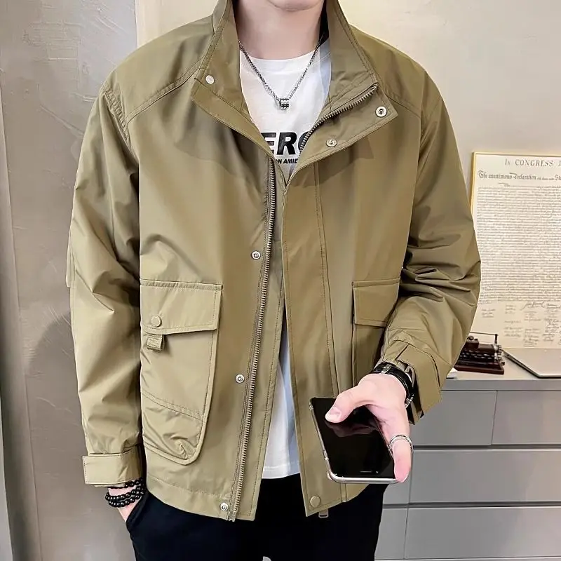 Men Bomber Jacket Military Windbreaker Zipper Baseball Jacket Spring Autumn Men Clothing Motorcycle Jacket Coat Loose New