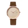 fashion simple pu leather women quartz casual watch 6