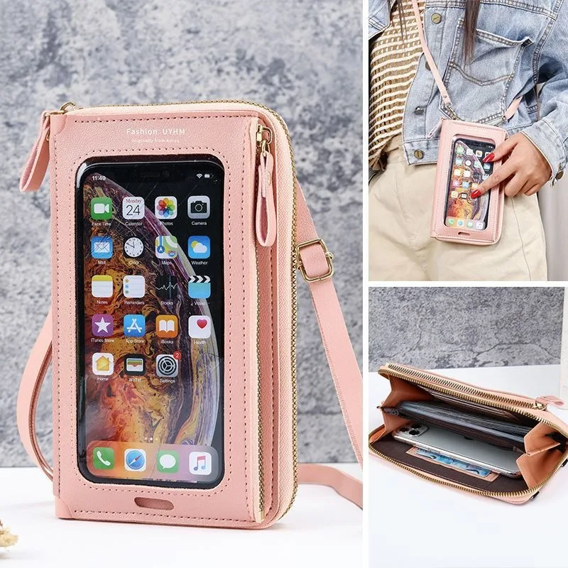 

Wallet Women Touch Screen Shoulder Bag Large Capacity Mobile Phone Clutch Bag Ladies Purse Card Holder Crossbody Bags