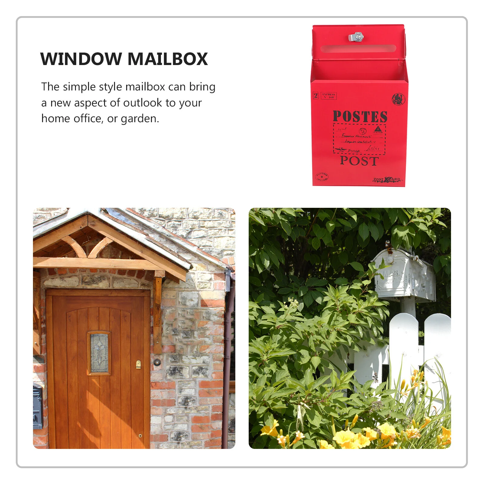 Wall Mounted Mailboxes Hanging Retro Style High Capacity Home Outdoor Iron Office wall mounted mailbox