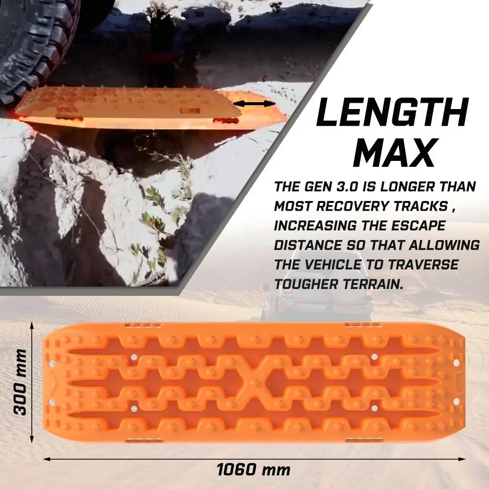 X-BULL Recovery tracks Sand for X4 4WD Snow Mud Car Vehicles ATV 2pcs Gen 3.0