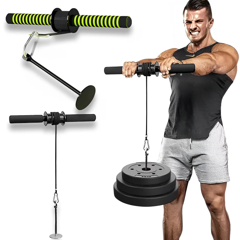Arm Muscle Trainer Wrist Forearm Blaster Arm Muscle Strength Trainer Exerciser Roller Hand Grip Fitness Equipment Home Thousand Pound Stick