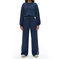 Automne/hiver femmes survêtement à capuche décontracté col rond à manches longues pull ample cordon taille haute pantalons de survêtement Fitness Yoga ensemble 4
