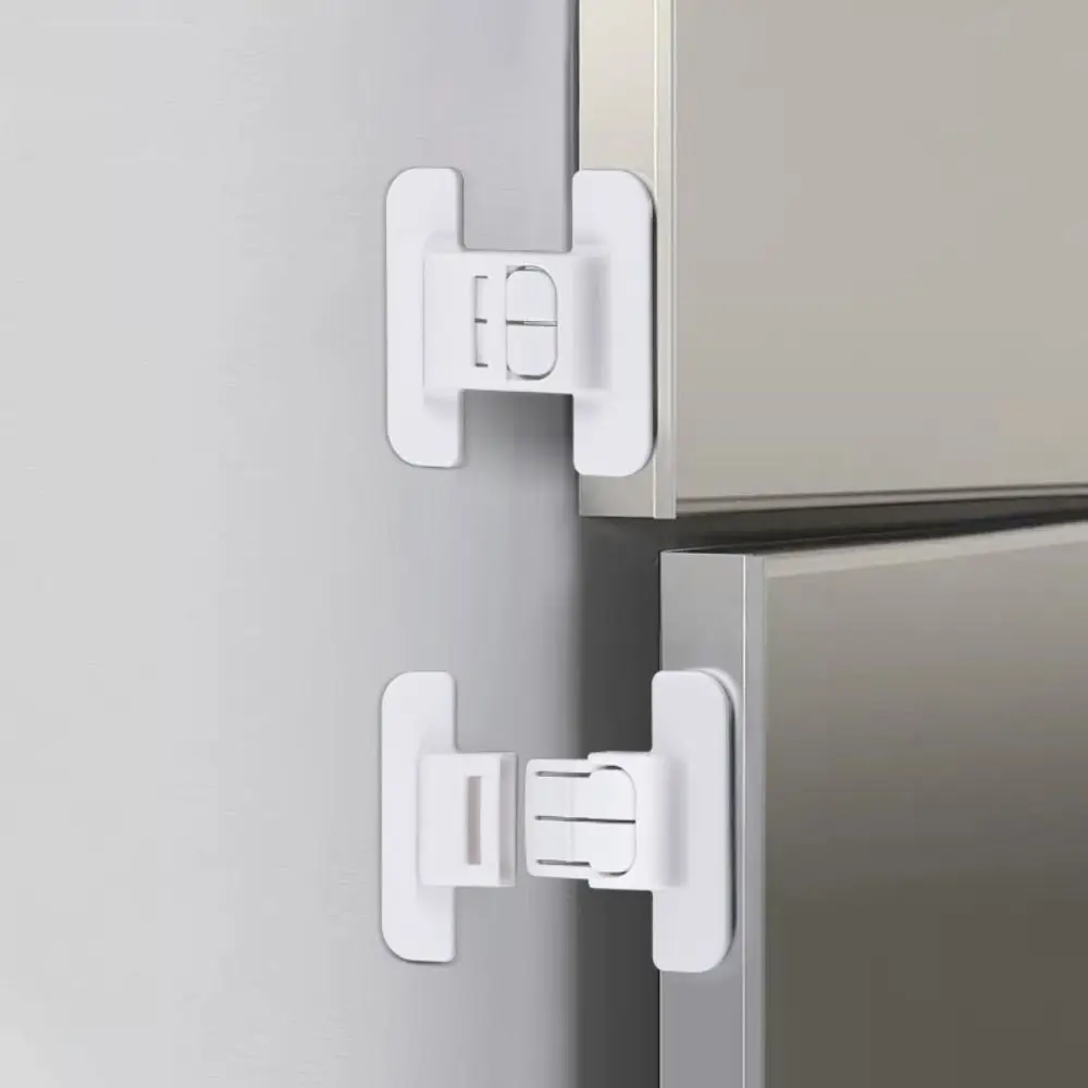 White ABS Safety Lock for Refrigerator Doors