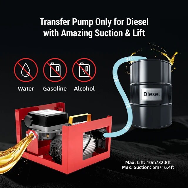 60 Liters Electric Self-Priming Diesel Fuel Transfer Pump Counter Automatic  Fuel Pump 550W - AliExpress