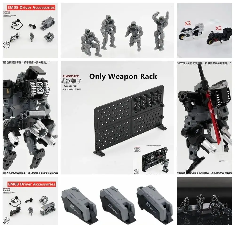 Модель E.MONSTER Mecha Tank EM01 EM02 EM03 EM04 06 07 08 аксессуары для драйвера Diaclone ракетная коробка УФ-наклейки