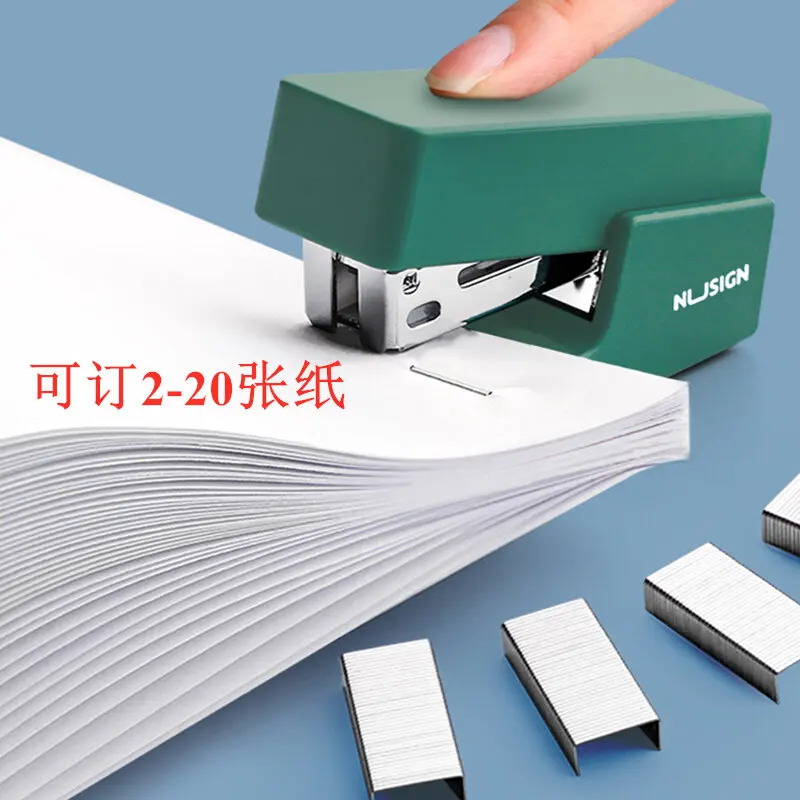 Mini Stapler with Staples 24/6 Small Cute Morandi Student Office Binding Supplies