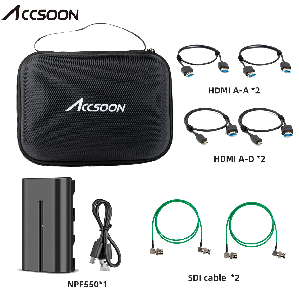 

Сумка для хранения Accsoon CineView SE CineView HE CineVIew Quad, набор аксессуаров с кабелем HDMI, набор аккумуляторов, запасной аккумулятор, кабель HDMI