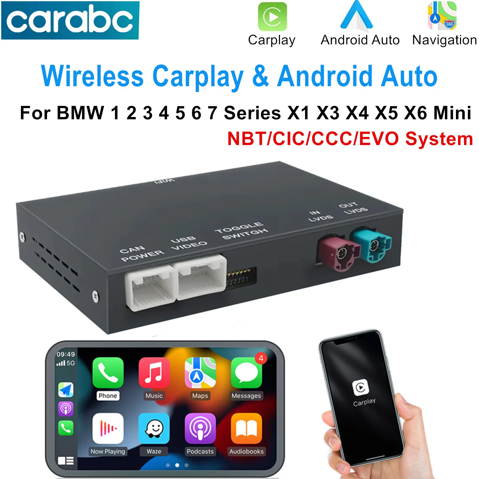 CARabc CarPlay Android Auto AiBox ワイヤレス CARabc CarPlay Android Auto AiBox ワイヤレス Amazon.co.jp: CARabc