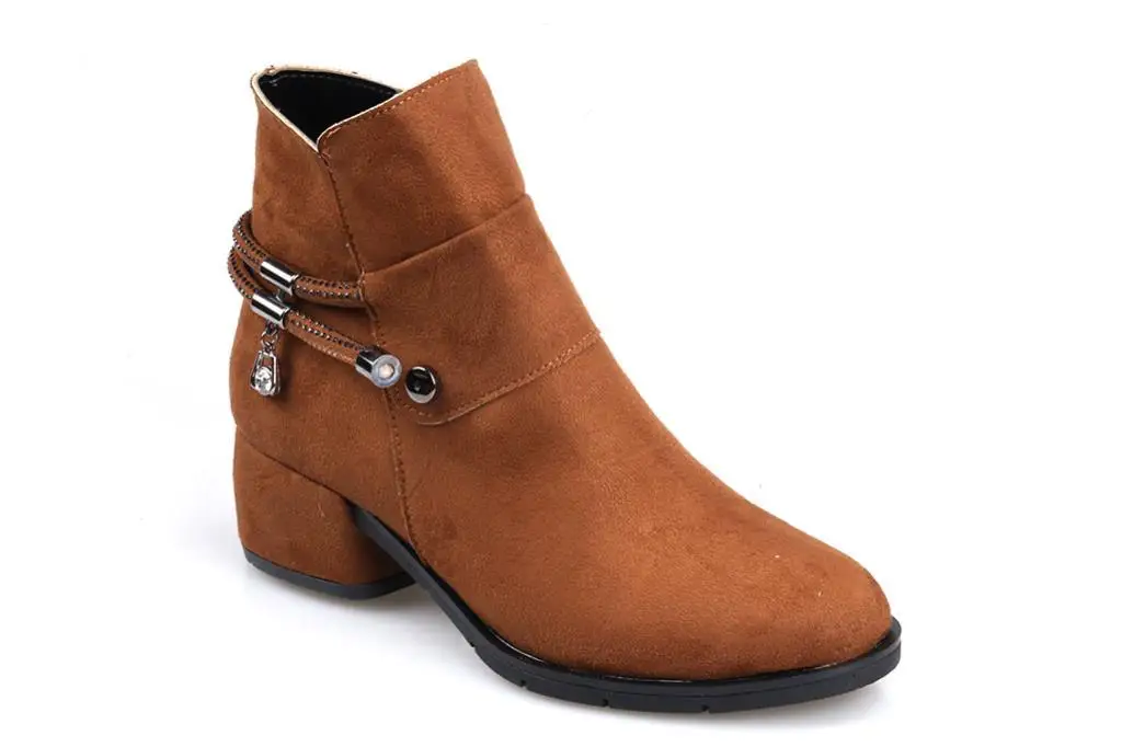 Can Papuçcity 6 Cm Heels Tan Suede Ladies Günlük Boat |