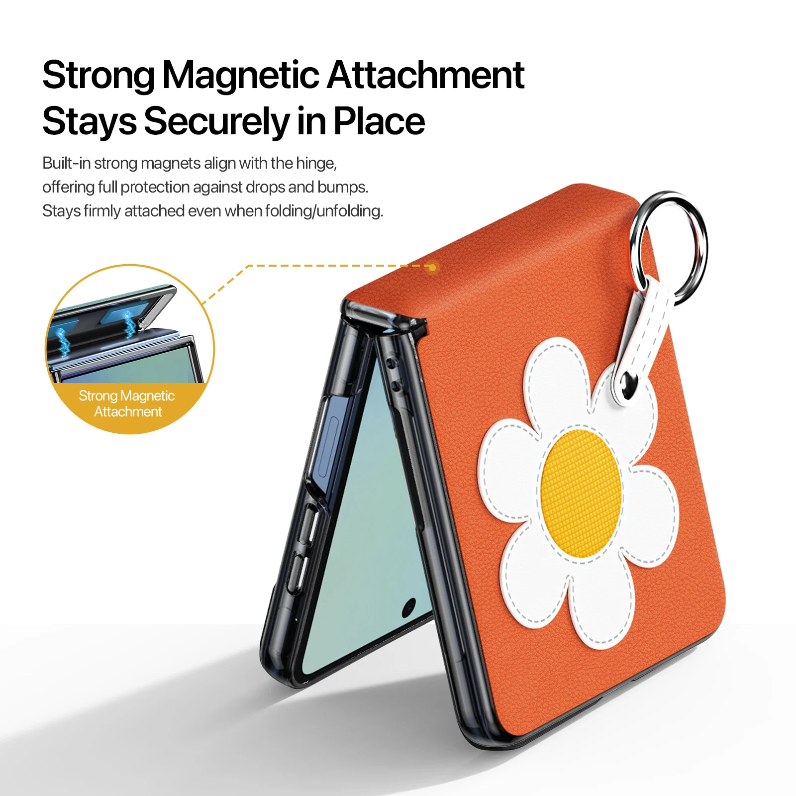 Ultra Thin Leather Flip Case with Shockproof Full Body Protection & Lanyard Design