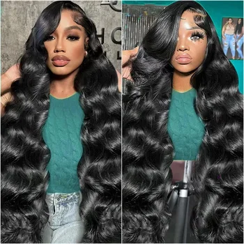 Body Wave 13x6 HD Lace Front Human Hair Wig 200% Density 360 Full Transparent Lace Frontal Brazilian Wigs Preplucked For Women 1