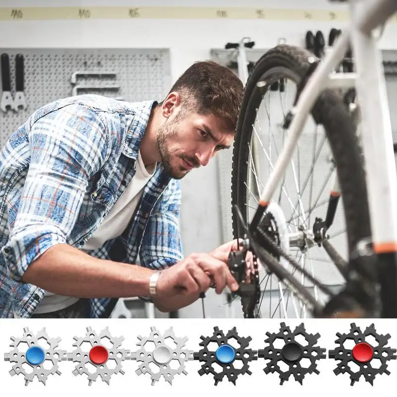 

Гаечный ключ в виде снежинки, портативный многофункциональный инструмент 23 в 1 для ремонта шуруповертов