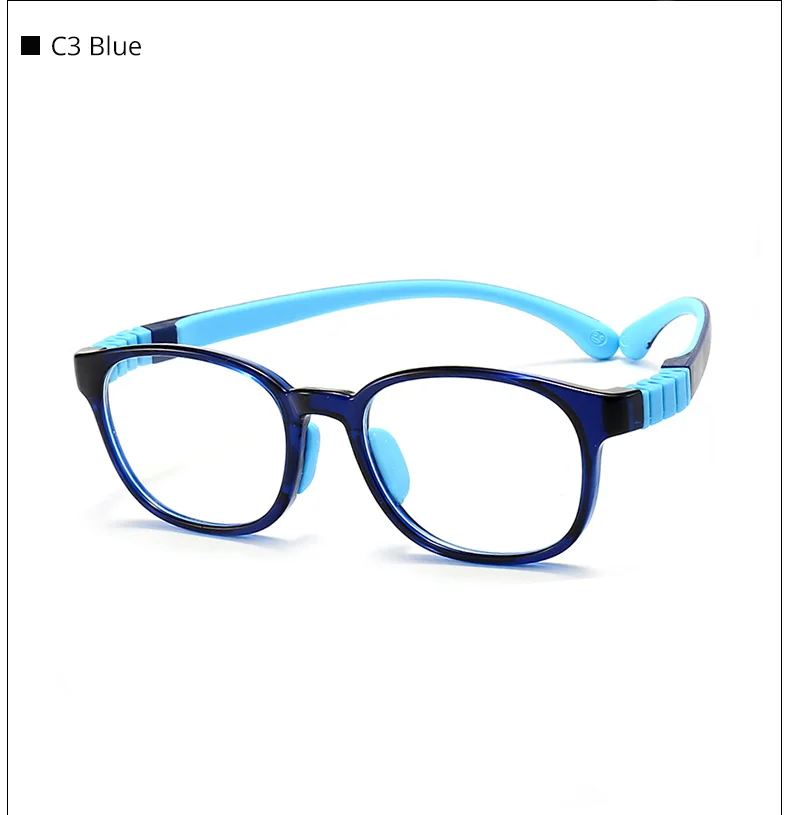 Ralferty TR90 Kinder-Brillengestell, Silikonscharnier, für Mädchen, Jungen, Kinder, Anti-Blau-Brille, flexibel, 0-Dioptrien, verschreibungspflichtiger optischer Rahmen – Detail 8