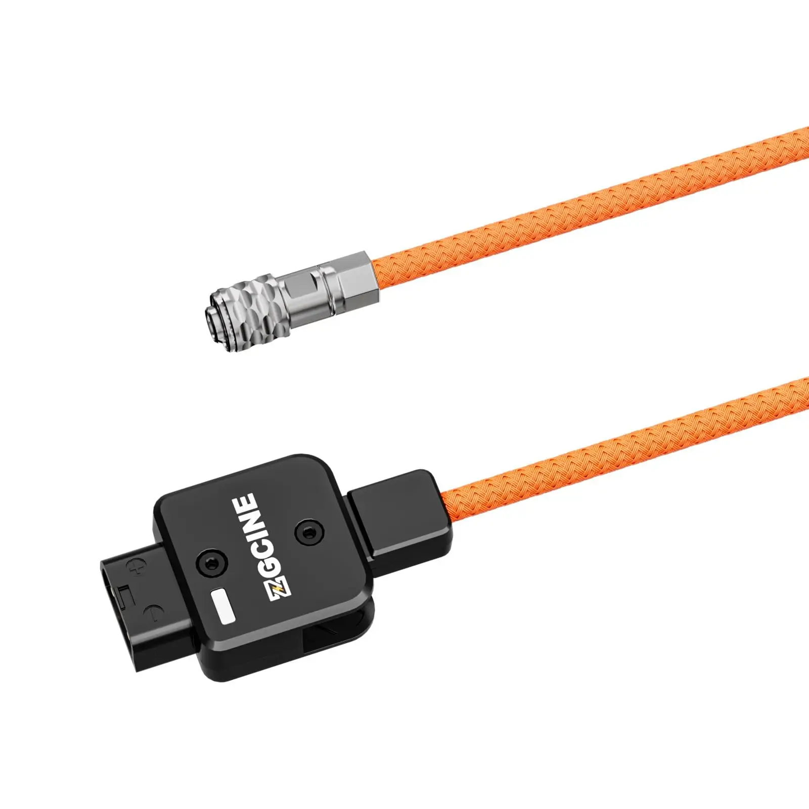 ZGCINE D-Tap To Lemo 2Pin Power Cable - 60cm Orange Braided Cable For RED/ARRI/SONY Cameras