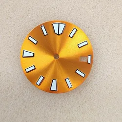 Green Luminous 28.5mm Single Calendar Watch Face Replacement - Available in Blue, Orange, and Black (Orange)