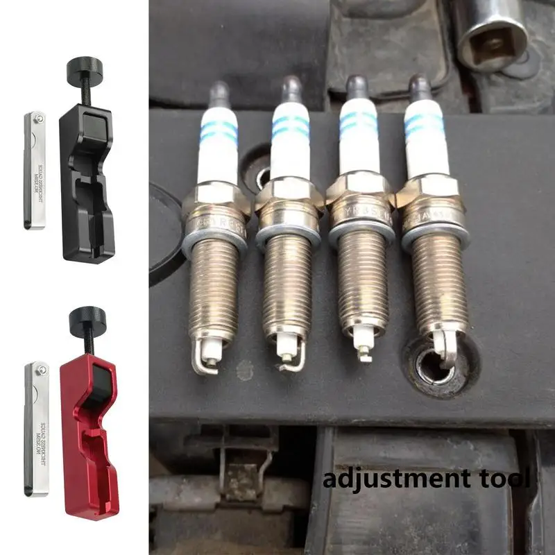 Automobile Spark Plug Caliper With Feeler Gauge Car Spark Plug Gap Tool Automotive Universal Gap Adjustment Tool Accessories car spark plug tester ignition testers automotive diagnostic tool double hole analyzer for 12v gasoline vehicles petrol car tool