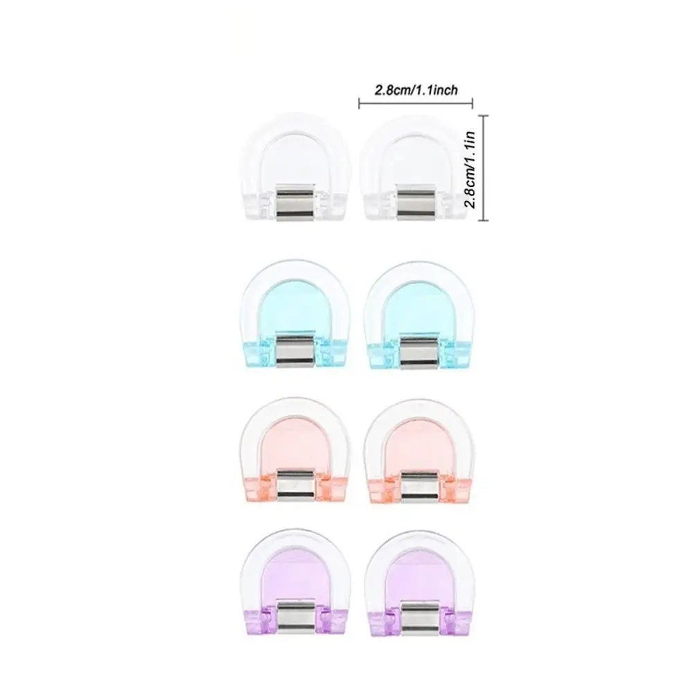 4개입 투명 바지 다리 조절 클립 미끄럼 방지 의류 클립 페이지 지지 클립 다기능 바지 밑단 클립