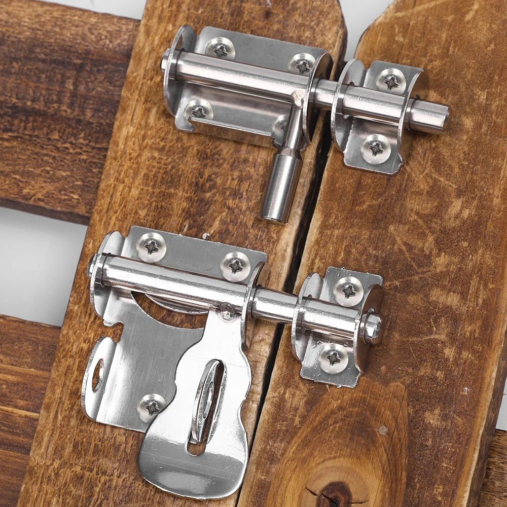 Stainless Steel Door Bolt door latch Solid Sliding Bolts Latch Hasp Hardware Gate Safety Toilet Garden Gate Shed Door Lock Latch Buckle