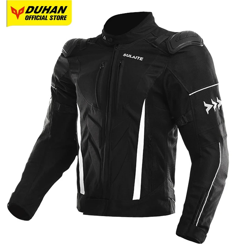 Motorcycle Jacket Motorcycle Clothing SULAITE Motorcycle Jacket Road Racing Clothing Tensile Protective Chaqueta Summer Breathable Motorcycle Equipment Size S-4XL
