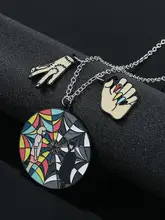  Wednesday Addams Necklace Birthday Party Decoracion Pendant Jewelry Bonus Holiday Gift Cosplay Props 