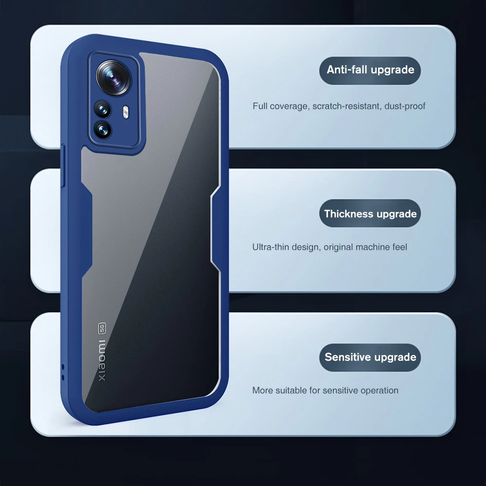 360 Full Cover Fodral För Xiaomi 12 Pro Cover Stötsäkert Fodral För Xiaomi 12X 12Pro Dubbelsidig film Skyddsskal_voghion.com