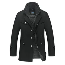 

2021 Men Winter New Casual Classic Warm Thick Fleece Parkas Jacket Coat Men Autumn Fashion Pockets Windproof Parka Men Plus Size