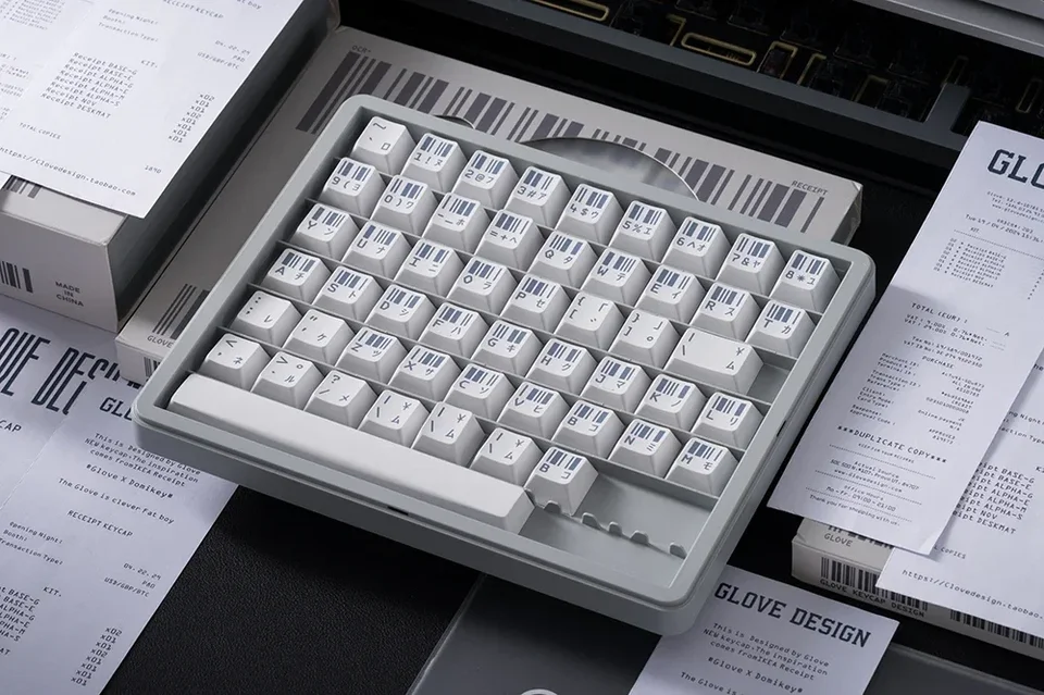 Glove Design OCR* Receipt キーキャップ GBEXTRAS] GLOVE x Domikey OCR Receipt Keycaps Cherry profile PBT