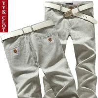 high quality linen pants man summer Cotton Linen Casual Pants For Men Business Man Cargo Pants Mens Trousers MAN JEAN Big size